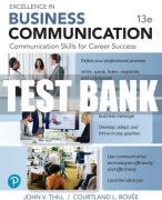 Test Bank For Excellence in Business Communication 13th Edition All Chapters
