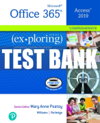 Test Bank For Exploring Microsoft Office Access 2019 Comprehensive 1st Edition All Chapters
