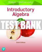 Test Bank For Introductory Algebra 6th Edition All Chapters