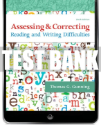 Test Bank For Assessing and Correcting Reading and Writing Difficulties, Updated Edition 6th Edition All Chapters