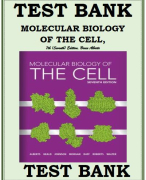 TEST BANK MOLECULAR BIOLOGY OF THE CELL, 7TH EDITION BRUCE ALBERTS Molecular Biology Of The Cell, 7th Seventh Edition, Bruce Alberts Current Edition Test Bank