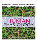 Test Bank for Principles of Human Physiology 6th Edition by Stanfield 2016 | All Chapters Covered