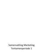 Samenvatting boek 'Inleiding tot de Marketing editie Windesheim' van Bronis Verhage