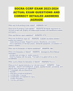 SOCRA CCRP EXAM 2023-2024 ACTUAL EXAM QUESTIONS AND CORRECT DETAILED ANSWERS |AGRADE 