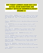 EMT FISDAP (AIRWAY) EXAM 2023-2024 ACTUAL EXAM QUESTIONS AND CORRECT DETAILED ANSWERS/ALREADY GRADED A+ 