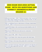 CBIS EXAM 2023-2024 ACTUAL EXAM   WITH 250 QUESTIONS AND CORRECT ANSWERS/ALREADY GRADED A+ 