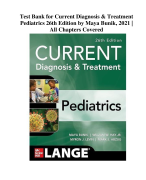 Test Bank for Current Diagnosis & Treatment Pediatrics 26th Edition by Maya Bunik, 2021 | All Chapters Covered