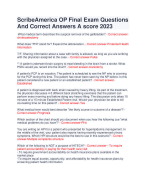ScribeAmerica OP Final Exam Questions And Correct Answers A score 2023
