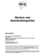Werken met distributielogistiek Samenvatting 