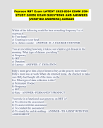 Pearson RBT Exam LATEST 2023-2024 EXAM 250+ STUDY GUIDE EXAM QUESTIONS AND ANSWERS (VERIFIED ANSWERS) AGRADE