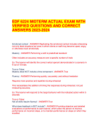  EDF 6224 MIDTERM ACTUAL EXAM WITH VERIFIED QUESTIONS AND CORRECT ANSWERS 2023-2024