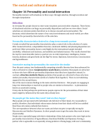 The social en cultural domain