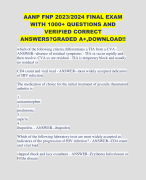 AANP FNP 2023/2024 FINAL EXAM WITH 1000+ QUESTIONS AND VERIFIED CORRECT ANSWERS?GRADED A+,DOWNLOAD!!