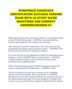 DYNATRACE ASSOCIATE CERTIFICATION 2023/2024 VERSION EXAM WITH 40 STUDY GUIDE QUESTIONS AND CORRECT ANSWERS/GRADED A+ 