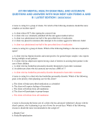 ATI RN MENTAL HEALTH EXAM REAL AND ACCURATE QUESTIONS AND ANSWERS WITH NGN NEXT GEN FORMS A AND B | LATEST EDITION | 2023/2024|