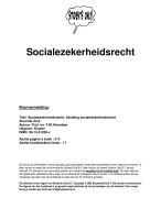 Socialezekerheidsrecht Samenvatting 