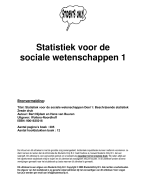 Statistiek voor de sociale wetenschappen Samenvatting 