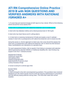 ATI RN Comprehensive Online Practice 2019 B with NGN QUESTIONS AND VERIFIED ANSWERS WITH RATIONAE //GRADED A+