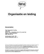 Organisatie & Leiding Samenvatting 