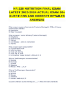 NR 228 NUTRITION FINAL EXAM  LATEST 2023-2024 ACTUAL EXAM 80+  QUESTIONS AND CORRECT DETAILED  ANSWERS