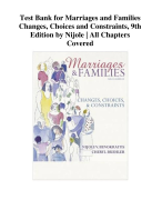 Test Bank for Marriages and Families Changes, Choices and Constraints, 9th Edition by Nijole | All C