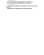 Introduction to the Philosophy of Human Person- Transcendence/ Man and His Body