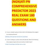 (NGN)ATI PN COMPREHENSIVE PREDICTOR 2023 REAL EXAM 180 QUESTIONS AND ANSWERS 