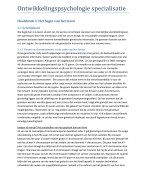 Samenvatting ontwikkelingspsychologie specialisatie