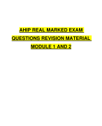 AHIP REAL MARKED EXAM QUESTIONS REVISION MATERIAL MODULE 1 AND 2