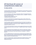 ATI Exit Exam #2 version of comprehensive retake test