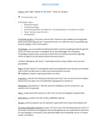 Korte samenvatting Algemene Psychologie