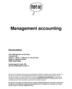 Management accounting Samenvatting 