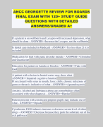 ANCC GEORGETTE REVIEW FOR BOARDS  FINAL EXAM WITH 120+ STUDY GUIDE  QUESTIONS WITH DETAILED  ANSWERS/GRADED A+