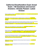 California Efoodhandlers Exam Actual Exam | 150 Questions and Correct Answers | Already Passed | Latest Version