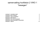 Biologie VWO 1 Hoofdstuk 2: bewegen