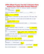 APEA QBank Practice Test Set 2 (Question Bank Updated April 2023) (Best Revision Material