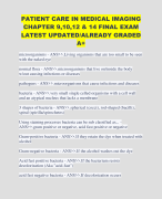 PATIENT CARE IN MEDICAL IMAGING  CHAPTER 9,10,12 & 14 FINAL EXAM  LATEST UPDATED/ALREADY GRADED  A+