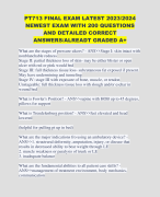 PT713 FINAL EXAM LATEST 2023/2024  NEWEST EXAM WITH 200 QUESTIONS  AND DETAILED CORRECT  ANSWERS/ALREADT GRADED A+