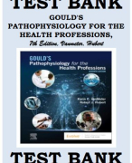 TEST BANK GOULD'S PATHOPHYSIOLOGY FOR THE HEALTH PROFESSIONS, 7TH EDITION VANMETER, HUBERT