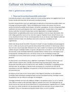 samenvatting cultuur en levensbeschouwing