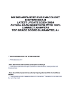 NR 565 ADVANCED PHARMACOLOGY  MIDTERM EXAM  LATEST UPDATE 2023/2024  ACTUAL EXAM QUESTIONS WITH 100%  CORRECT ANSWERS  TOP GRADE SCORE GUARANTEE, A+ 