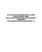 ATLS PRACTICE QUESTIONS LATEST  UPDATE 2023/2024  REAL EXAM QUESTIONS AND CORRECT  ANSWERS  TOP GRADE SCORE GUARANTEE, A+