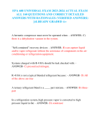 EPA 608 UNIVERSAL EXAM 2023-2024 ACTUAL EXAM ALL 160 QUESTIONS AND CORRECT DETAILED ANSWERS WITH RATIONALES (VERIFIED ANSWERS) |ALREADY GRADED A+ 