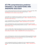 ATI Care of Children RN Proctored Exam - Level 3! 2023-2024 WITH 200 REAL QUESTIONS AND CORRECT ANSWERS(VERIFIED ANSWERS)|AGRADE