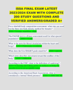 ISSA FINAL EXAM LATEST 2023/2024 EXAM WITH COMPLETE 200 STUDY QUESTIONS AND VERIFIED ANSWERS/GRADED A+ 