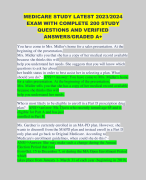 MEDICARE STUDY LATEST 2023/2024 EXAM WITH COMPLETE 200 STUDY QUESTIONS AND VERIFIED ANSWERS/GRADED A+ 