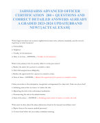 IAHSS|IAHSS ADVANCED OFFICER CERTIFICATION  200 + QUESTIONS AND CORRECT DETAILED ANSWERS ALREADY A GRADED 2023-2024 UPDATE|BRAND NEW!!