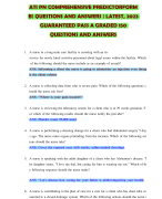 ATI PN COMPREHENSIVE PREDICTORFORM  B| QUESTIONS AND ANSWERS | LATEST, 2023  GUARANTEED PASS A GRADED 150  QUESTIONS AND ANSWER