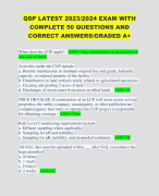 QSP LATEST 2023/2024 EXAM WITH COMPLETE 50 QUESTIONS AND CORRECT ANSWERS/GRADED A+ 