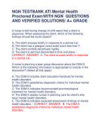 ATI Elimination/ Urinary LATEST EXAMS  TEST BANK 2023-2024 ACTUAL EXAM 200  QUESTIONS AND CORRECT DETAILED  ANSWERS WITH RATIONALES (VERIFIED  ANSWERS) |ALREADY GRADED A+